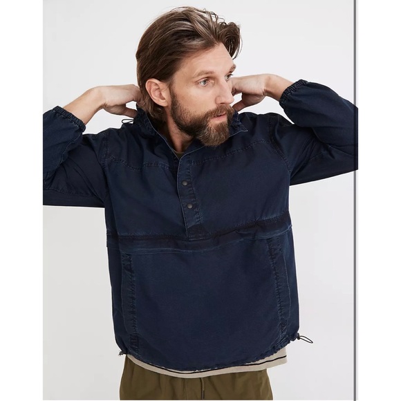 Madewell Indigo Windbreaker Pullover Jacket - Picture 1 of 7